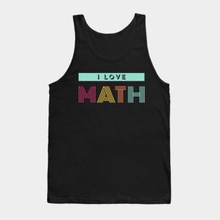 I Love Math Typography Tank Top